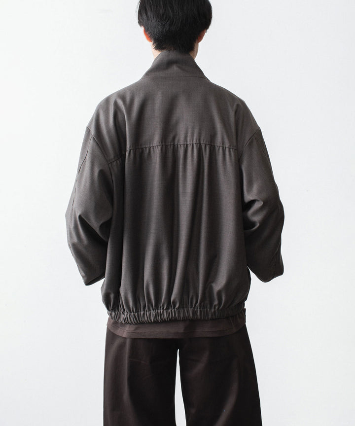 ssstein(シュタイン)のEXTRA FINE WOOL SHIRRED LIGHT ZIP JACKET - BROWN GREYの公式通販サイトsession福岡セレクトショップ