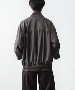 ssstein / シュタイン】EXTRA FINE WOOL SHIRRED LIGHT ZIP JACKET