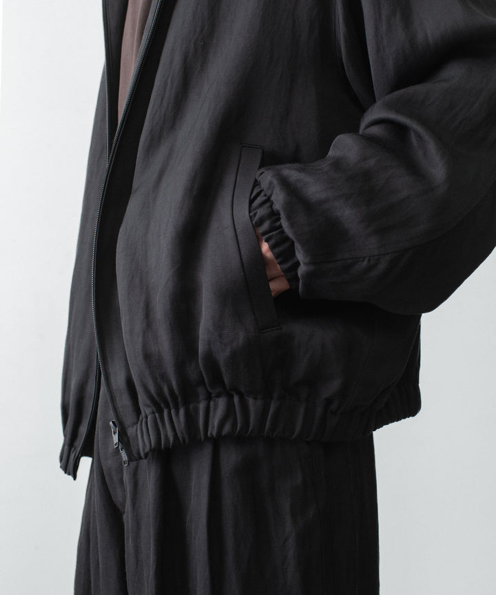 ssstein(シュタイン)のVIS/LI BRIGHT TWILL SHIRRED LIGHT ZIP JACKET - DARK CHARCOALの公式通販サイトsession福岡セレクトショップ
