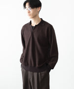 画像をギャラリービューアに読み込む, ssstein(シュタイン)のSLUB COTTON KNIT SKIPPER LS - DARK BROWNの公式通販サイトsession福岡セレクトショップ
