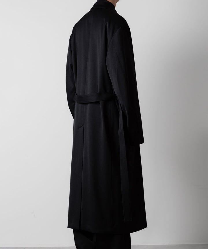 ssstein(シュタイン)のW/SI SATIN PEAK LAPEL LONG COAT - BLACKの公式通販サイトsession福岡セレクトショップ