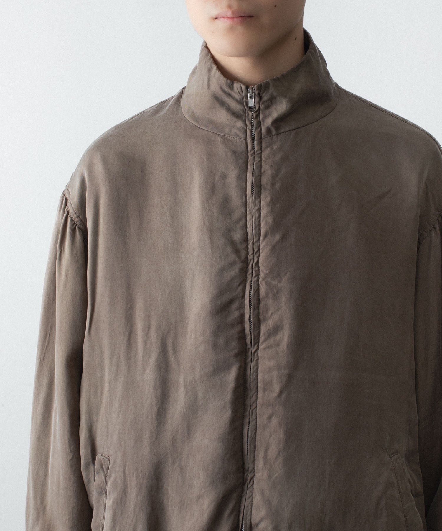 ssstein / シュタイン】CUPRO FIBRIL VINTAGE ZIP JACKET - KHAKI