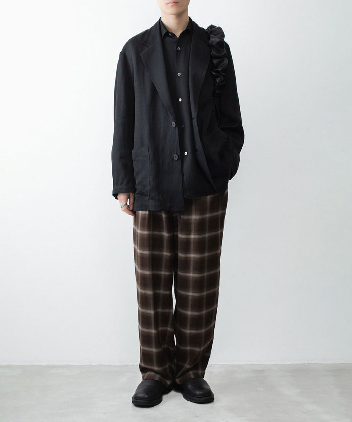 ssstein(シュタイン)のLY/VIS CHECK WIDE EASY TROUSERS - BROWN OMBREの公式通販サイトsession福岡セレクトショップ