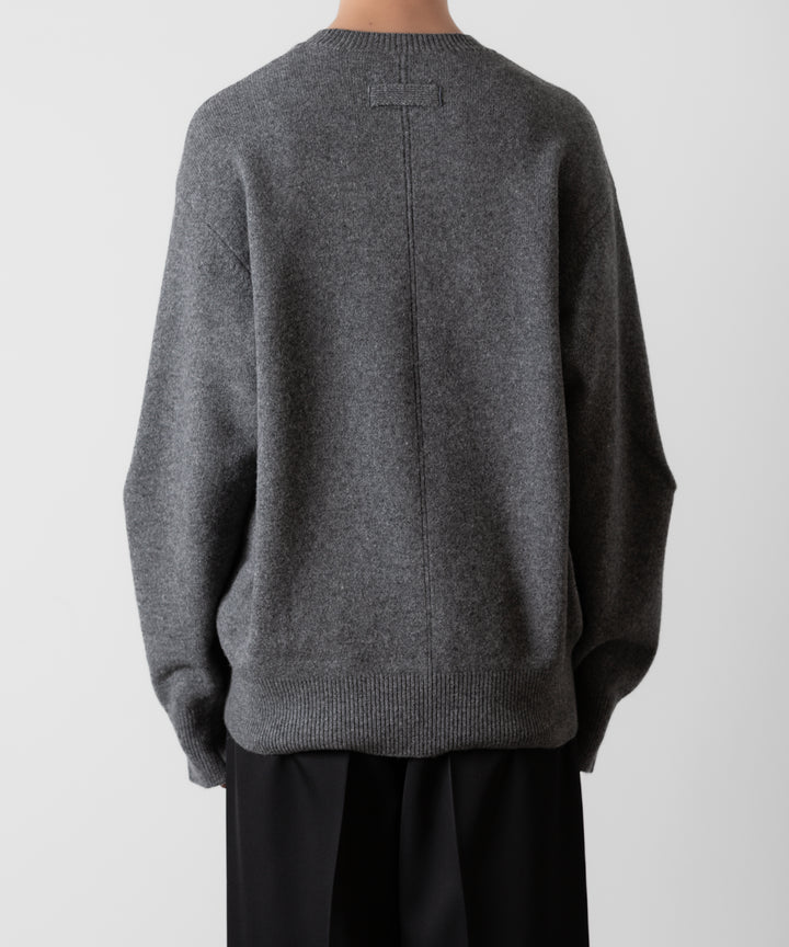 ssstein(シュタイン)のEXTRA FINE WOOL KNIT CURVE SLEEVE LS - DARK GREYの公式通販サイトsession福岡セレクトショップ