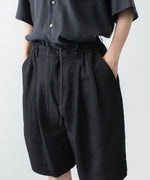 画像をギャラリービューアに読み込む, ssstein(シュタイン)のVIS/LI/RA TWILL WIDE EASY SHORT TROUSERS - BLACKの公式通販サイトsession福岡セレクトショップ

