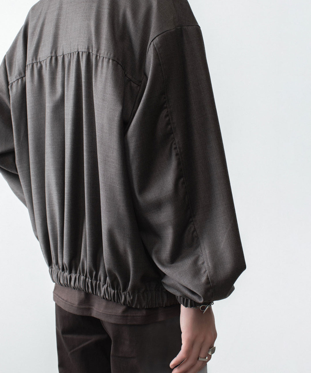 ssstein(シュタイン)のEXTRA FINE WOOL SHIRRED LIGHT ZIP JACKET - BROWN GREYの公式通販サイトsession福岡セレクトショップ