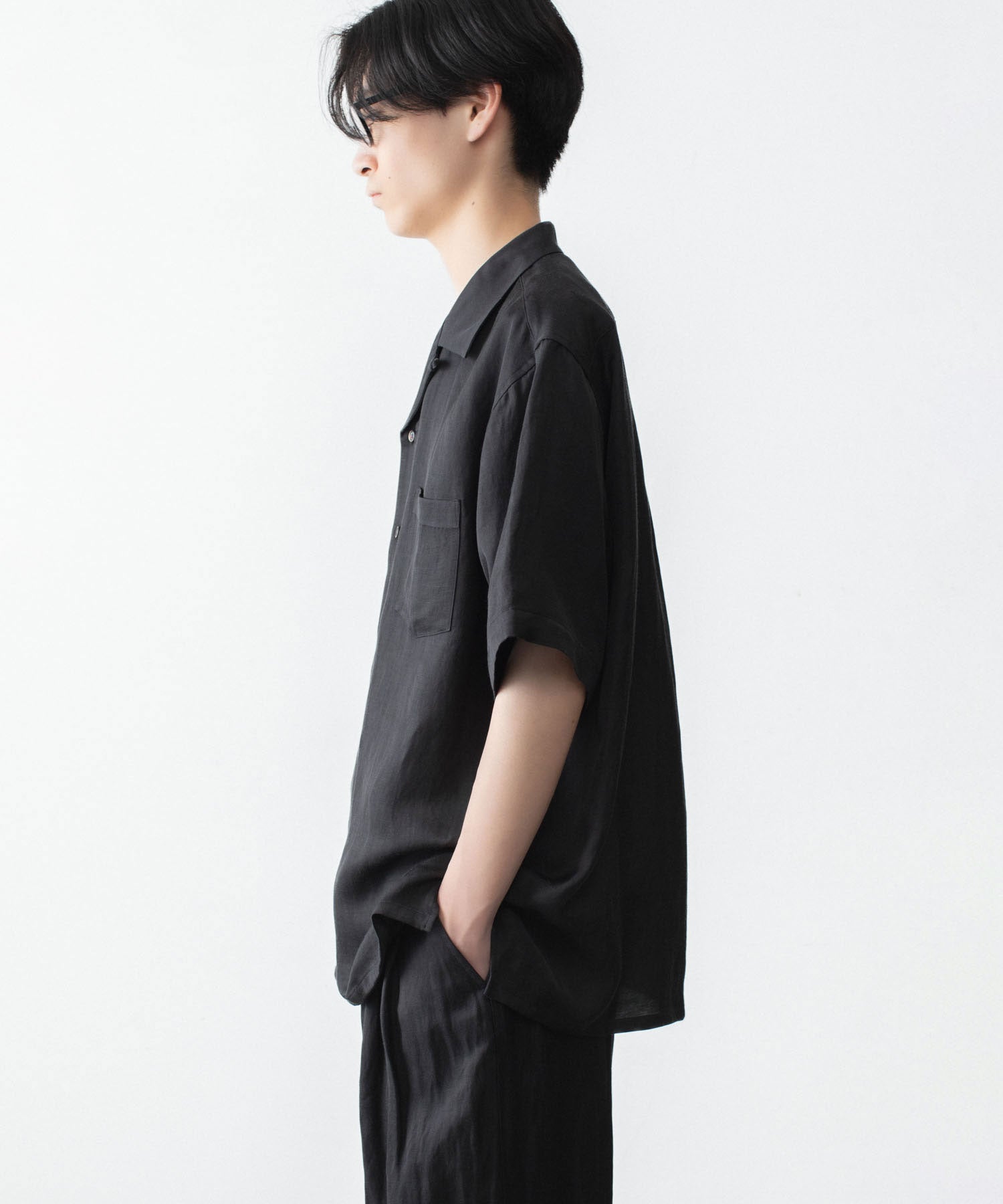 ssstein / シュタイン】VIS/LI BRIGHT TWILL OVERSIZED OPEN COLLAR SS
