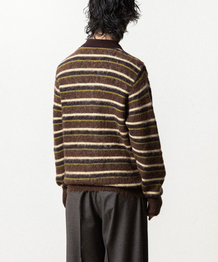 ssstein(シュタイン)の KID MOHAIR RIBBED KNIT POLO LS -  BROWN MULTIの公式通販サイトsession福岡セレクトショップ