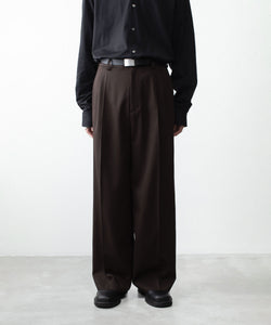 ssstein / シュタイン】EASY LONG WIDE TROUSERS (2/90 WOOL GABARDINE ssstein / シュタイン】EASY LONG WIDE TROUSERS (2/90 WOOL GABARDINE