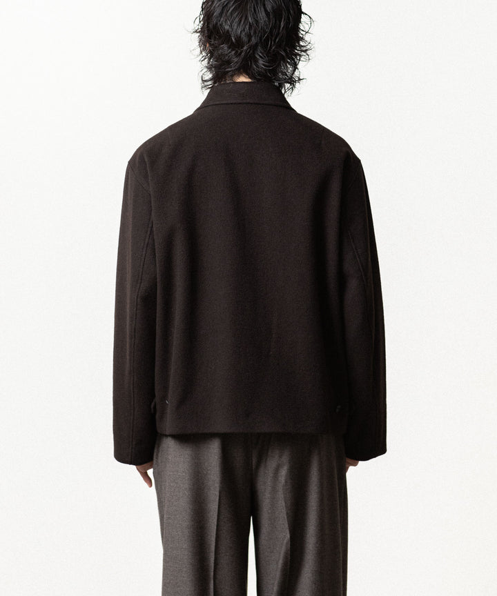 ssstein(シュタイン)のWOOL CASHMERE ZIP SHORT JACKET - DARK BROWNの公式通販サイトsession福岡セレクトショップ