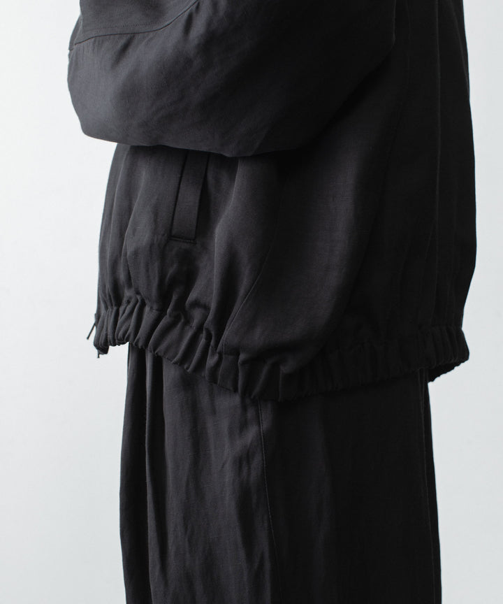 ssstein(シュタイン)のVIS/LI BRIGHT TWILL SHIRRED LIGHT ZIP JACKET - DARK CHARCOALの公式通販サイトsession福岡セレクトショップ