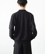 画像をギャラリービューアに読み込む, ssstein(シュタイン)のSLUB COTTON KNIT SKIPPER LS - BLACKの公式通販サイトsession福岡セレクトショップ
