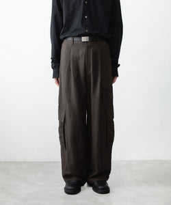 ssstein / シュタイン】VIS/LI/RA TWILL CARGO TROUSERS - KHAKI BROWN