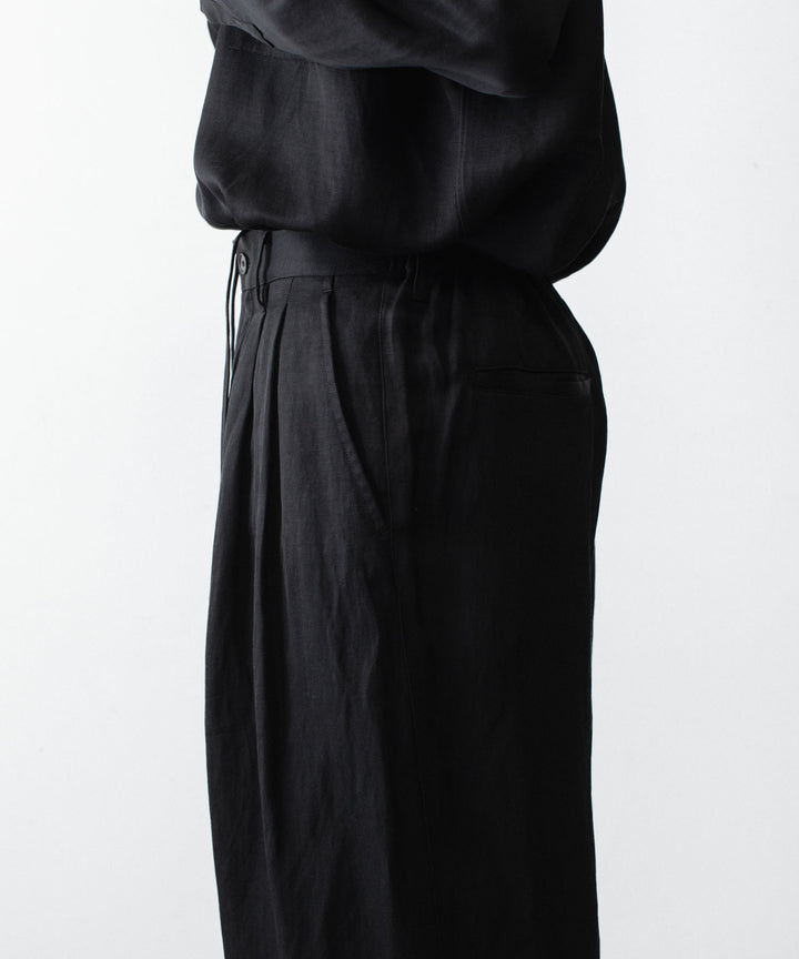 ssstein(シュタイン)のVIS/LI BRIGHT TWILL WIDE EASY TROUSERS - BLACKの公式通販サイトsession福岡セレクトショップ