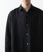画像をギャラリービューアに読み込む, ssstein(シュタイン)のVIS/LI BRIGHT TWILL OVERSIZED LS SHIRT - BLACKの公式通販サイトsession福岡セレクトショップ
