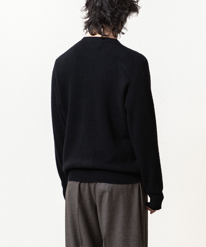 ssstein(シュタイン)のSUPER FINE WOOL MILLED KNIT CREW NECK LS - BLACKの公式通販サイトsession福岡セレクトショップ