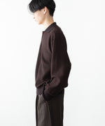 画像をギャラリービューアに読み込む, ssstein(シュタイン)のSLUB COTTON KNIT SKIPPER LS - DARK BROWNの公式通販サイトsession福岡セレクトショップ
