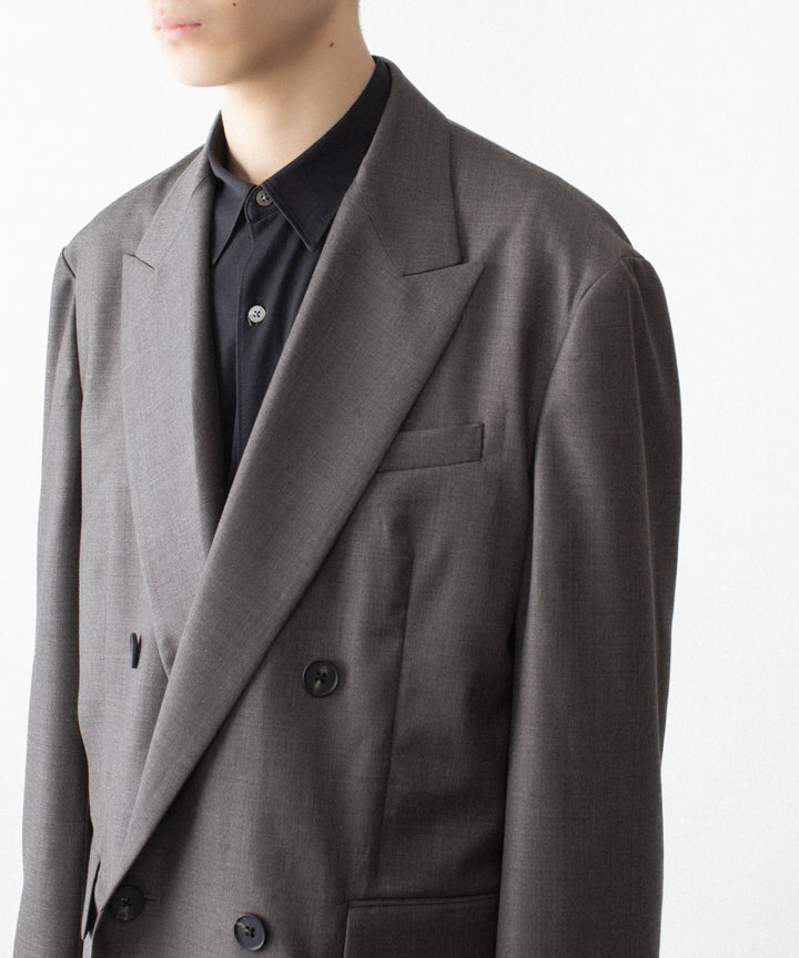 ssstein(シュタイン)のEXTRA FINE WOOL DOUBLE BREASTED BLAZER - BROWN GREYの公式通販サイトsession福岡セレクトショップ