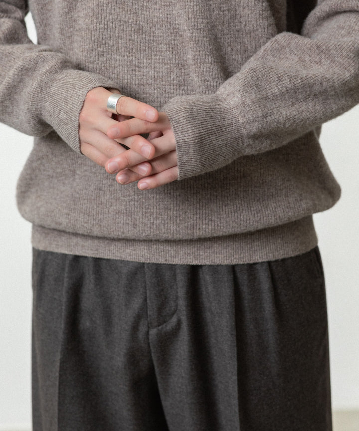 ssstein(シュタイン)のSUPER FINE WOOL MILLED KNIT CREW NECK LS - BEIGEの公式通販サイトsession福岡セレクトショップ