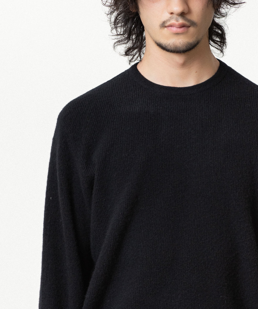ssstein(シュタイン)のSUPER FINE WOOL MILLED KNIT CREW NECK LS - BLACKの公式通販サイトsession福岡セレクトショップ