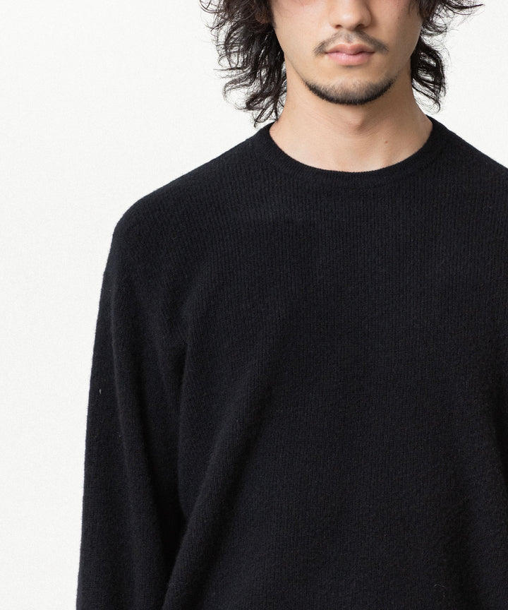 ssstein(シュタイン)のSUPER FINE WOOL MILLED KNIT CREW NECK LS - BLACKの公式通販サイトsession福岡セレクトショップ