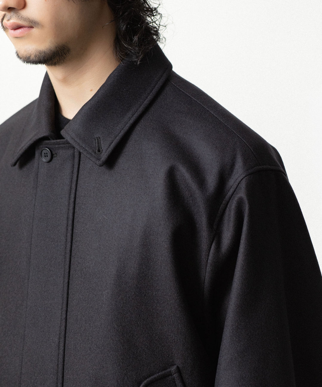 ssstein(シュタイン)のWOOL MELTON HARRINGTON JACKET - DARK CHARCOALの公式通販サイトsession福岡セレクトショップ