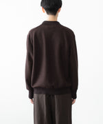 画像をギャラリービューアに読み込む, ssstein(シュタイン)のSLUB COTTON KNIT SKIPPER LS - DARK BROWNの公式通販サイトsession福岡セレクトショップ
