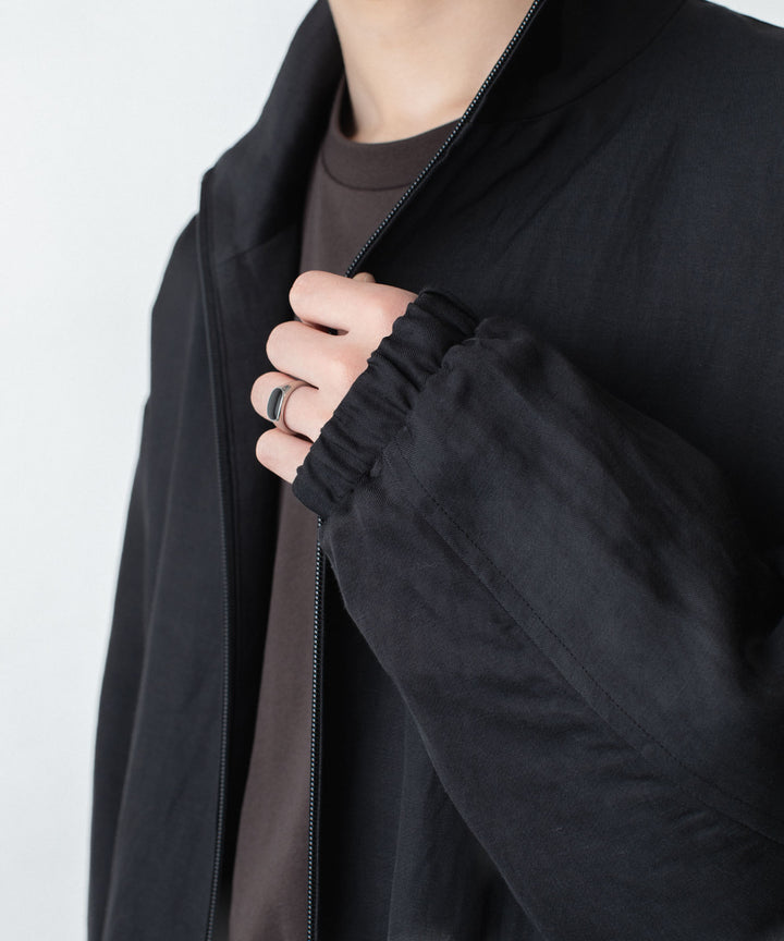 ssstein(シュタイン)のVIS/LI BRIGHT TWILL SHIRRED LIGHT ZIP JACKET - DARK CHARCOALの公式通販サイトsession福岡セレクトショップ