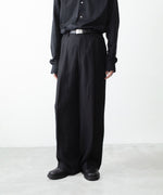 画像をギャラリービューアに読み込む, ssstein(シュタイン)のVIS/LI/RA TWILL EASY LONG WIDE TROUSERS - BLACKの公式通販サイトsession福岡セレクトショップ
