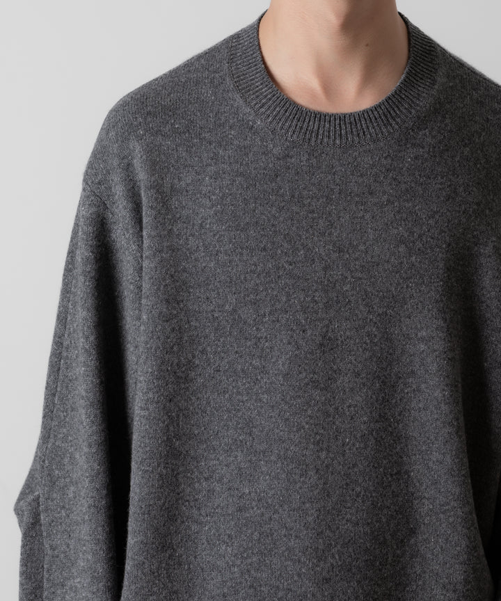 ssstein(シュタイン)のEXTRA FINE WOOL KNIT CURVE SLEEVE LS - DARK GREYの公式通販サイトsession福岡セレクトショップ