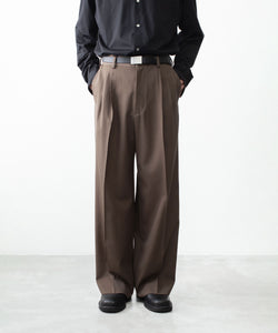 ssstein / シュタイン】EASY LONG WIDE TROUSERS (2/90 WOOL GABARDINE
