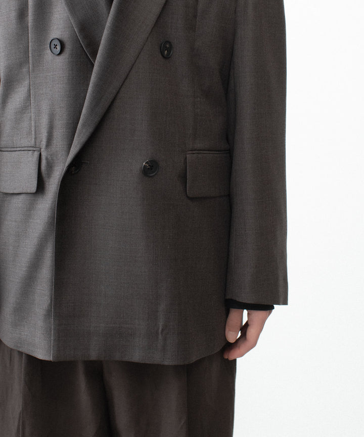 ssstein(シュタイン)のEXTRA FINE WOOL DOUBLE BREASTED BLAZER - BROWN GREYの公式通販サイトsession福岡セレクトショップ