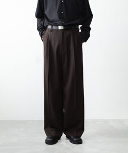 ssstein / シュタイン】EASY LONG WIDE TROUSERS (2/90 WOOL GABARDINE