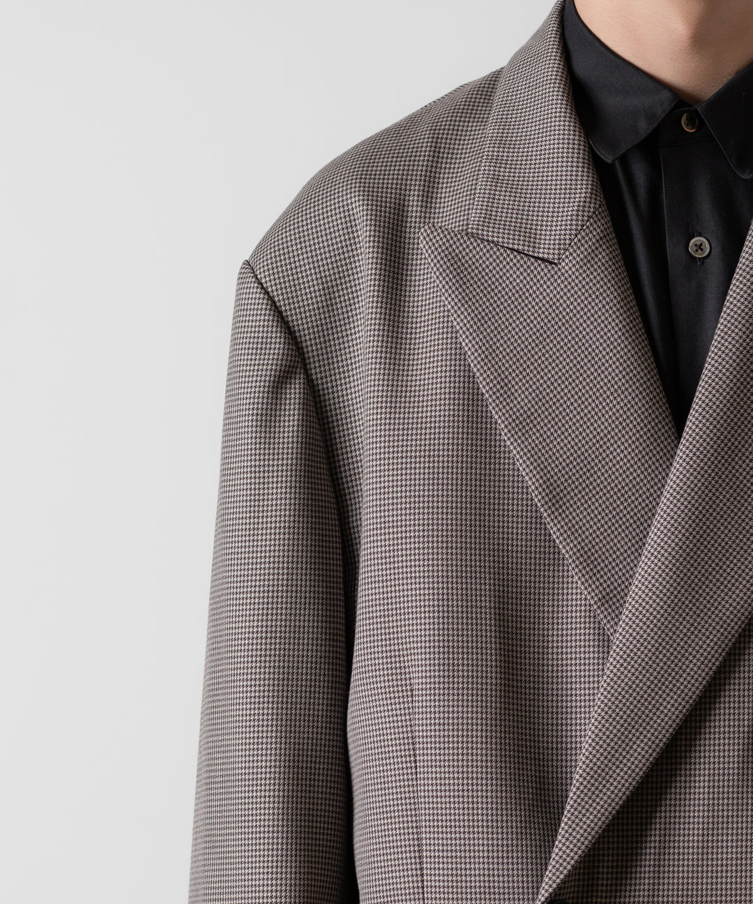 ssstein(シュタイン)のDOUBLE WEAVE HOUNDSTOOTH PEAK LAPEL SHORT COAT - HOUNDSTOOTHの公式通販サイトsession福岡セレクトショップ