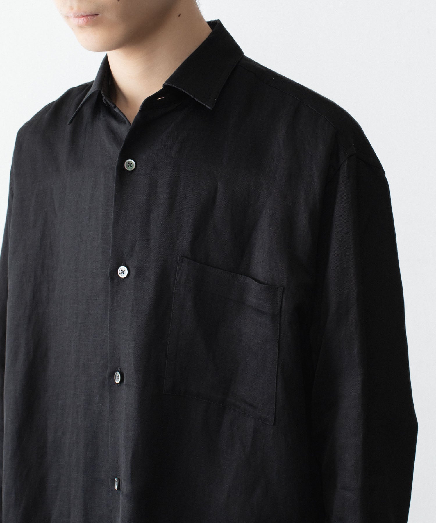 ssstein / シュタイン】VIS/LI BRIGHT TWILL OVERSIZED LS SHIRT