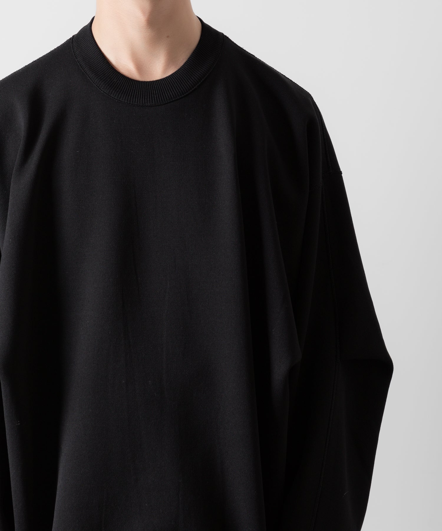 ssstein(シュタイン)のOVERSIZED DOUBLE KNIT REVERSIBLE LS - BLACK×BLACKの公式通販サイトsession福岡セレクトショップ