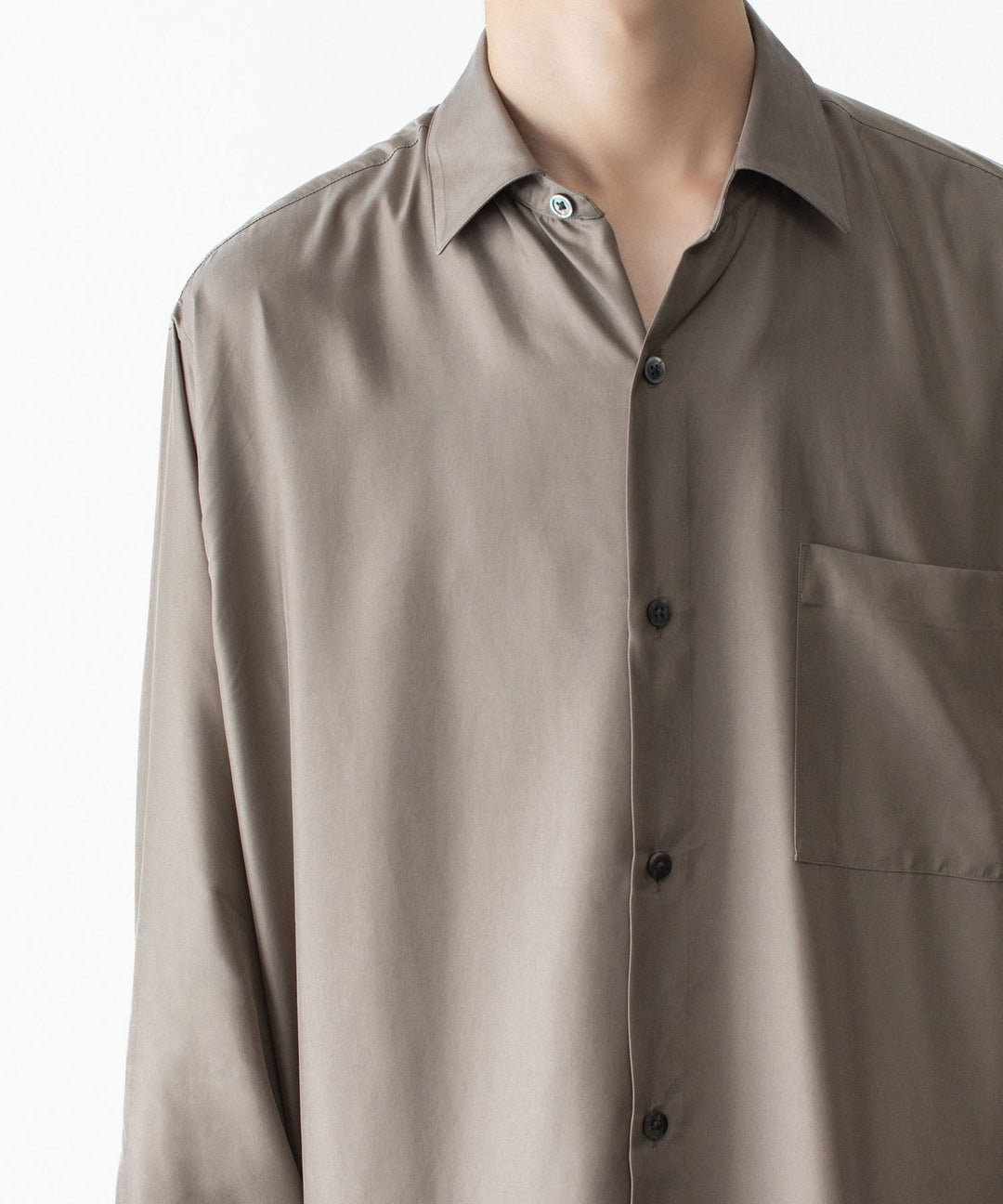 ssstein(シュタイン)のCUPRO TWILL OVERSIZED LS SHIRT - TAUPEの公式通販サイトsession福岡セレクトショップ