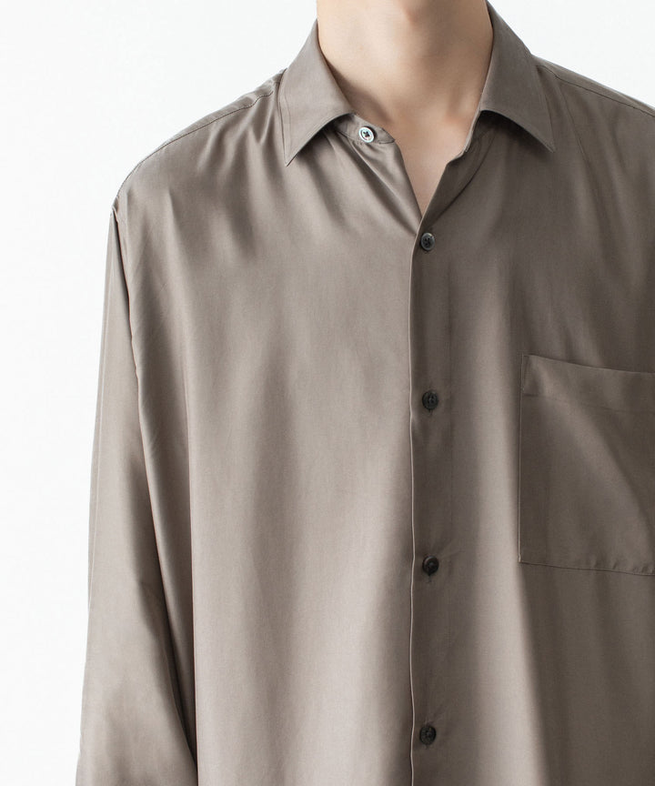 ssstein(シュタイン)のCUPRO TWILL OVERSIZED LS SHIRT - TAUPEの公式通販サイトsession福岡セレクトショップ