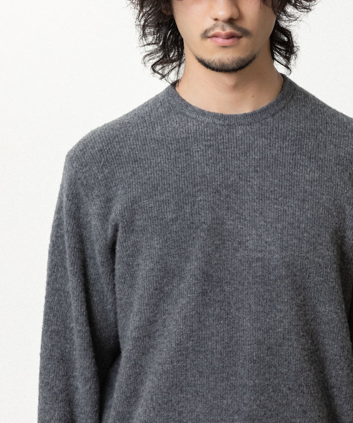 ssstein(シュタイン)のSUPER FINE WOOL MILLED KNIT CREW NECK LS - GREYの公式通販サイトsession福岡セレクトショップ