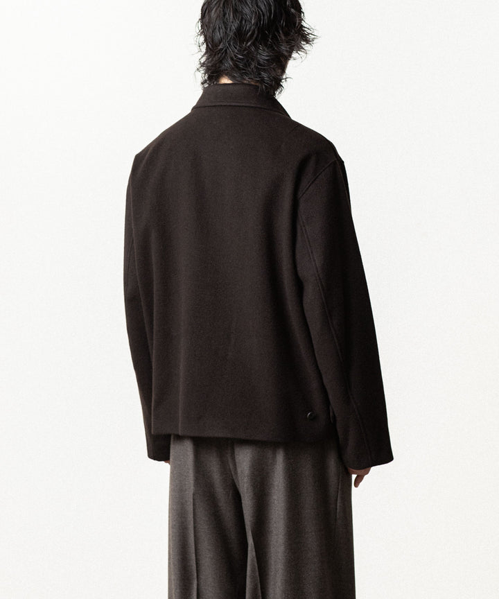 ssstein(シュタイン)のWOOL CASHMERE ZIP SHORT JACKET - DARK BROWNの公式通販サイトsession福岡セレクトショップ