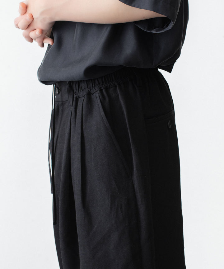 ssstein(シュタイン)のVIS/LI/RA TWILL WIDE EASY SHORT TROUSERS - BLACKの公式通販サイトsession福岡セレクトショップ