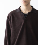 画像をギャラリービューアに読み込む, ssstein(シュタイン)のSLUB COTTON KNIT SKIPPER LS - DARK BROWNの公式通販サイトsession福岡セレクトショップ
