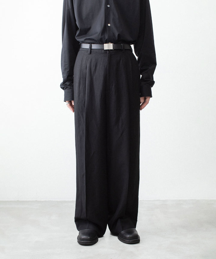 ssstein(シュタイン)のVIS/LI/RA TWILL EASY LONG WIDE TROUSERS - BLACKの公式通販サイトsession福岡セレクトショップ