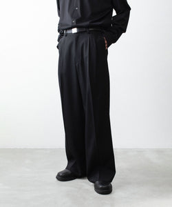 ssstein / シュタイン】EASY LONG WIDE TROUSERS (2/90 WOOL GABARDINE