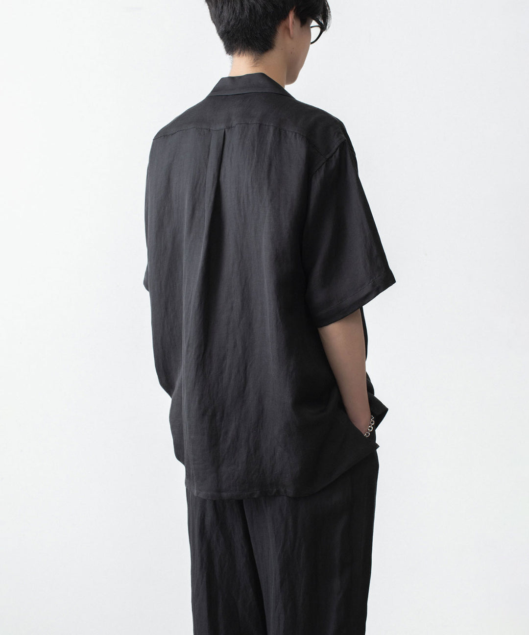 ssstein(シュタイン)のVIS/LI BRIGHT TWILL OVERSIZED OPEN COLLAR SS SHIRT - DARK CHARCOALの公式通販サイトsession福岡セレクトショップ
