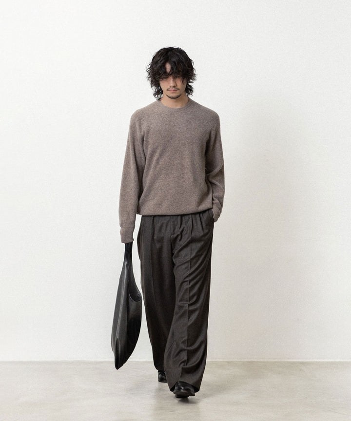 ssstein(シュタイン)のSUPER FINE WOOL MILLED KNIT CREW NECK LS - BEIGEの公式通販サイトsession福岡セレクトショップ