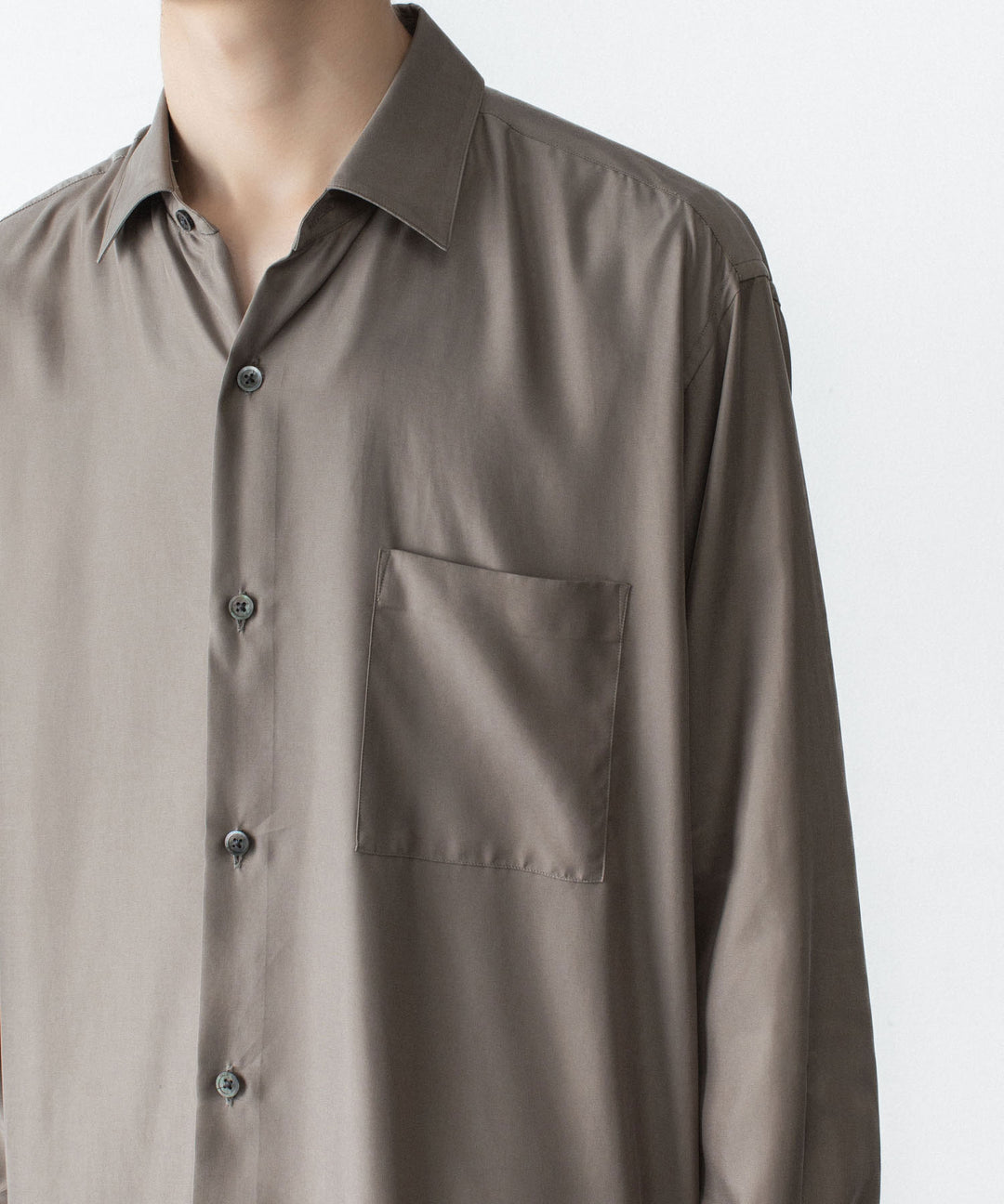 ssstein(シュタイン)のCUPRO TWILL OVERSIZED LS SHIRT - TAUPEの公式通販サイトsession福岡セレクトショップ