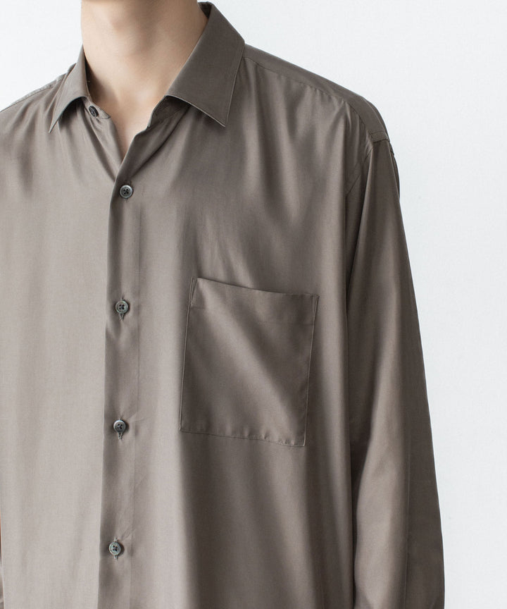 ssstein(シュタイン)のCUPRO TWILL OVERSIZED LS SHIRT - TAUPEの公式通販サイトsession福岡セレクトショップ