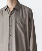 画像をギャラリービューアに読み込む, ssstein(シュタイン)のCUPRO TWILL OVERSIZED LS SHIRT - TAUPEの公式通販サイトsession福岡セレクトショップ
