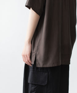 ssstein / シュタイン】CUPRO TWILL OVERSIZED OPEN COLLAR SS SHIRT ssstein / シュタイン】CUPRO TWILL OVERSIZED OPEN COLLAR SS SHIRT